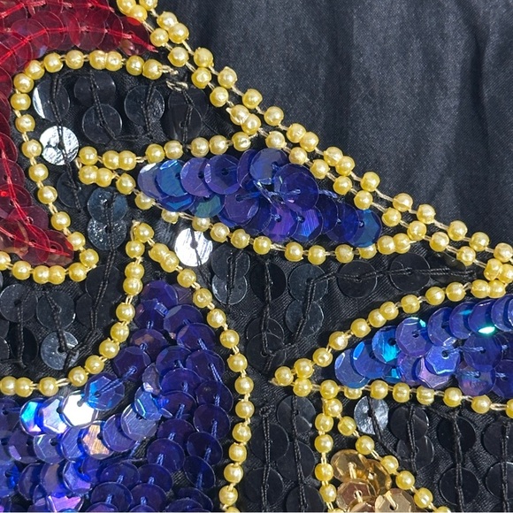 NEW International Fashions NY, Inc. vintage silk/sequin short sleeve top, sz 22 - Picture 6 of 13